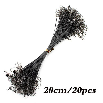 HookUpCo. Steel Fishing Leader with Swivel 30cm - HookUpCo.