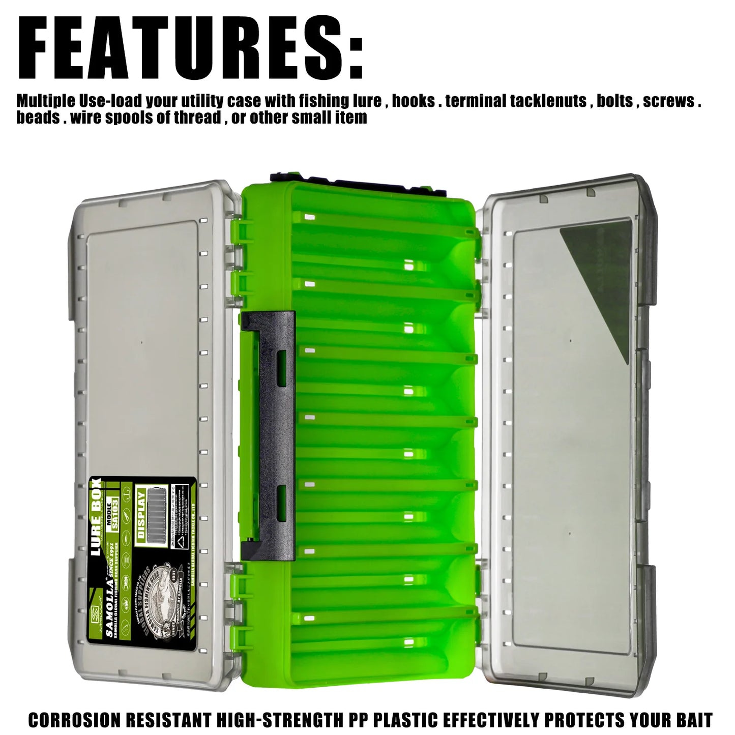 HookUpCo. Double-Sided Fishing Tackle Box - HookUpCo.