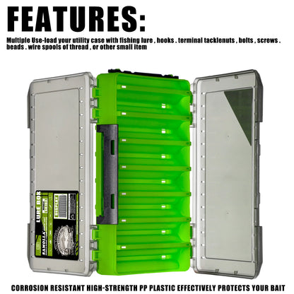 HookUpCo. Double-Sided Fishing Tackle Box - HookUpCo.