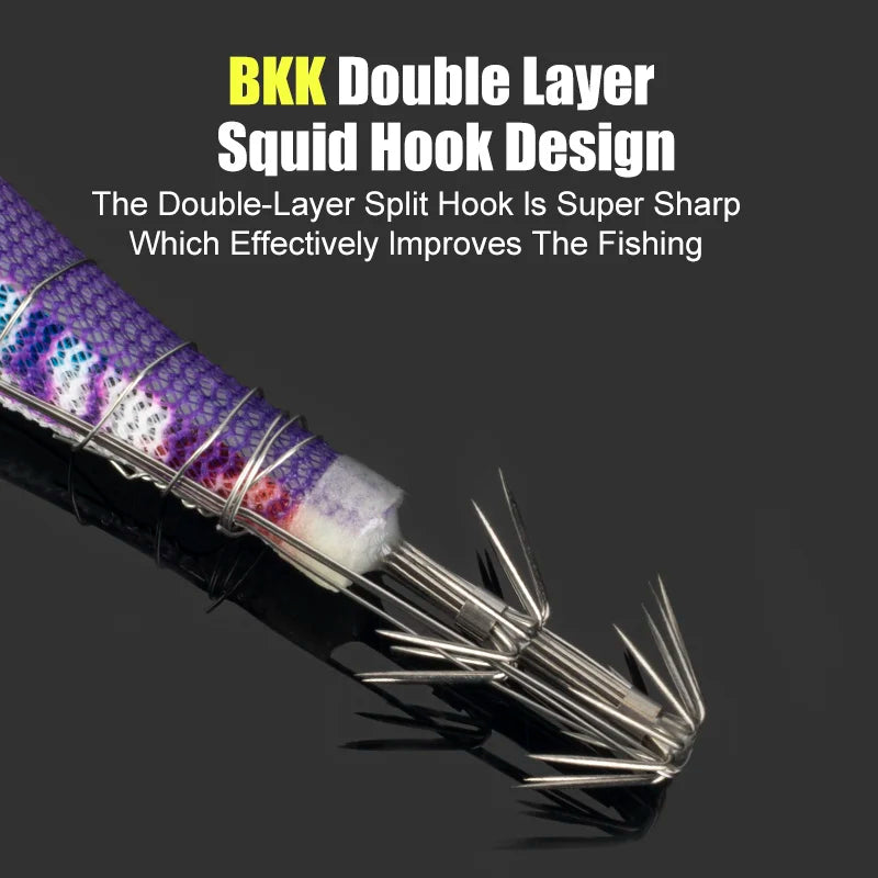 HookUpCo. Luminous Squid Jig Fishing Lures Set - HookUpCo.