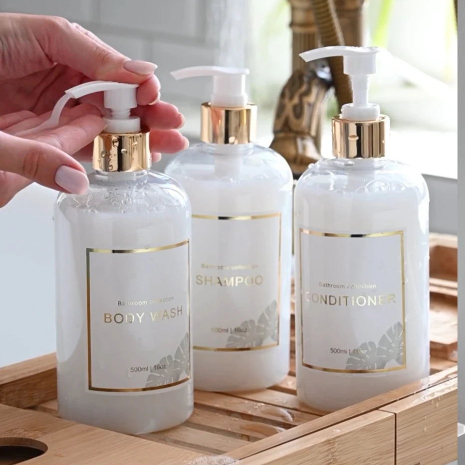 HookUpCo. Refillable Bathroom Dispenser Set