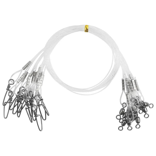 24Pcs Saltwater Fishing Leader Line 20lb-50lb with Swivels