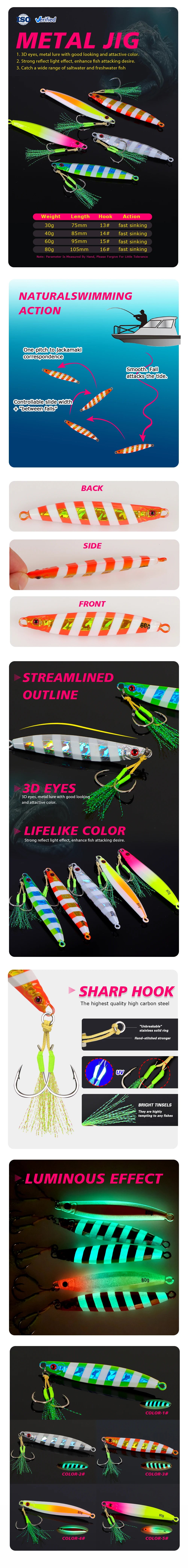 HookUpCo. Luminous Jigging Lure - HookUpCo.