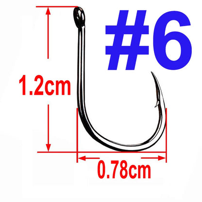 100 Premium Offset Circle Hooks for Fishing Tackle Set