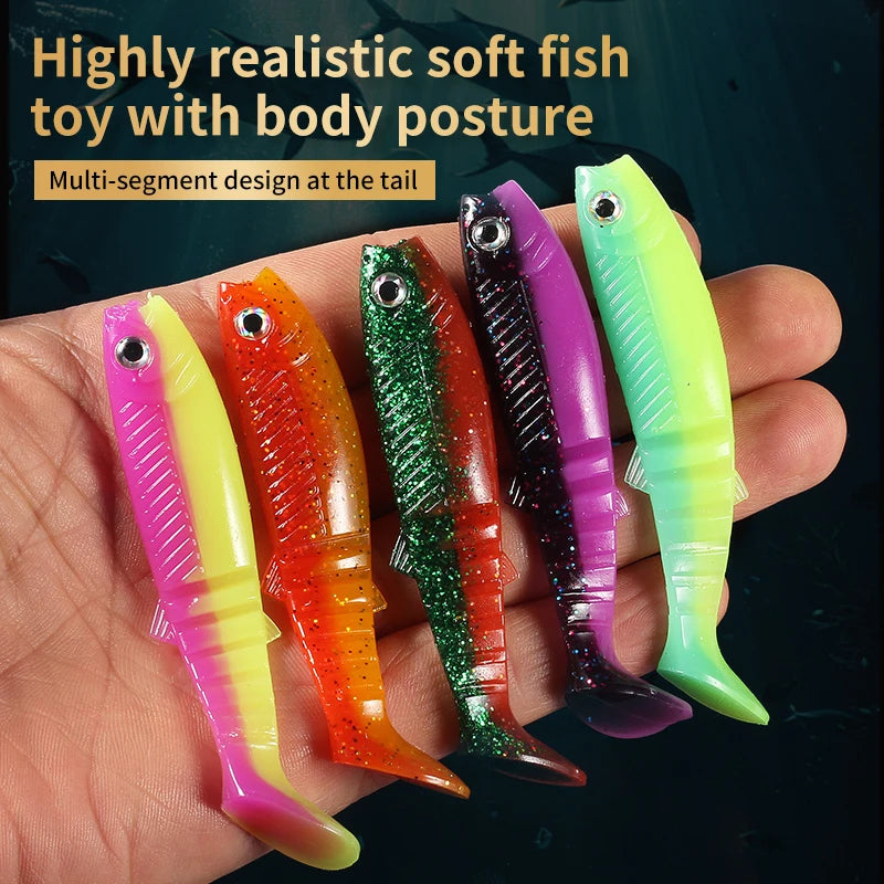 3D Bicolor Smell Cannibal Baits for Fishing