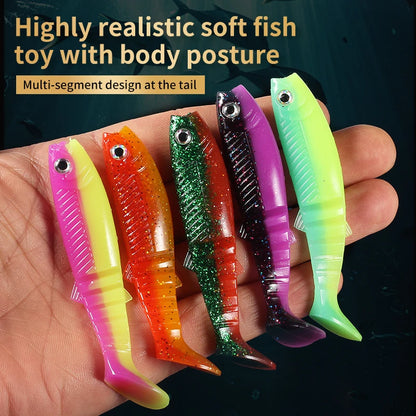 3D Bicolor Smell Cannibal Baits for Fishing