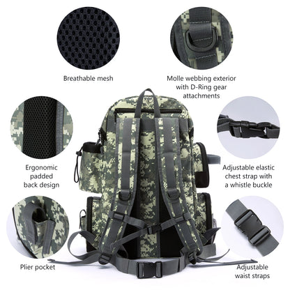 Lightweight Tactical Fishing Tackle Backpack - HookUpCo.