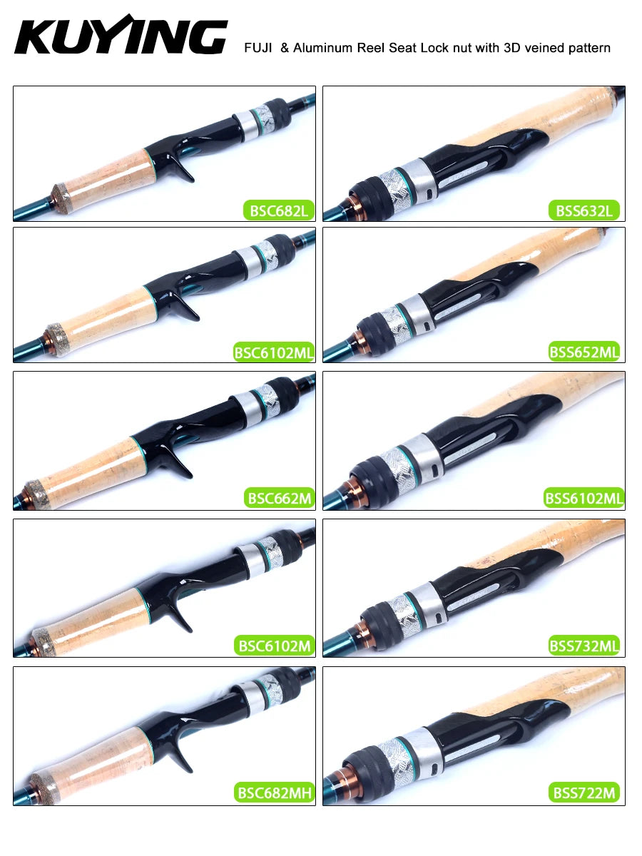 HookUpCo. Carbon Spinning Fishing Rods 6'3"-6'10" - HookUpCo.