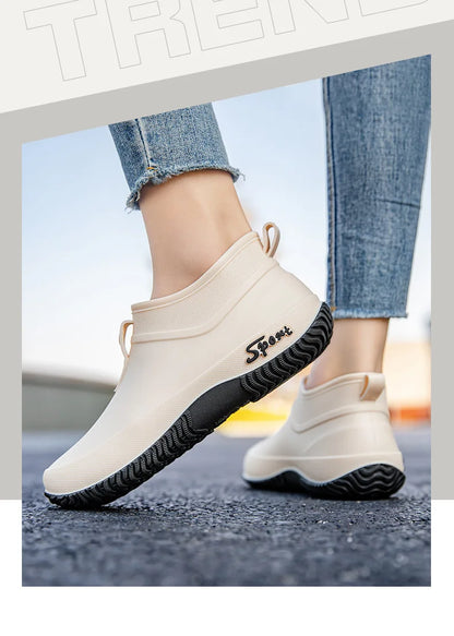 Waterproof Casual Short Tube Rain Boots for Women