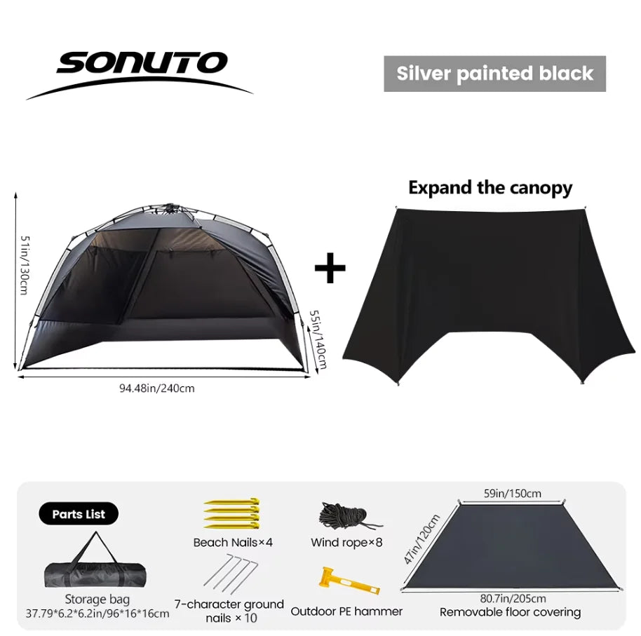 HookUpCo. Quick-Setup Family Camping Tent - HookUpCo.
