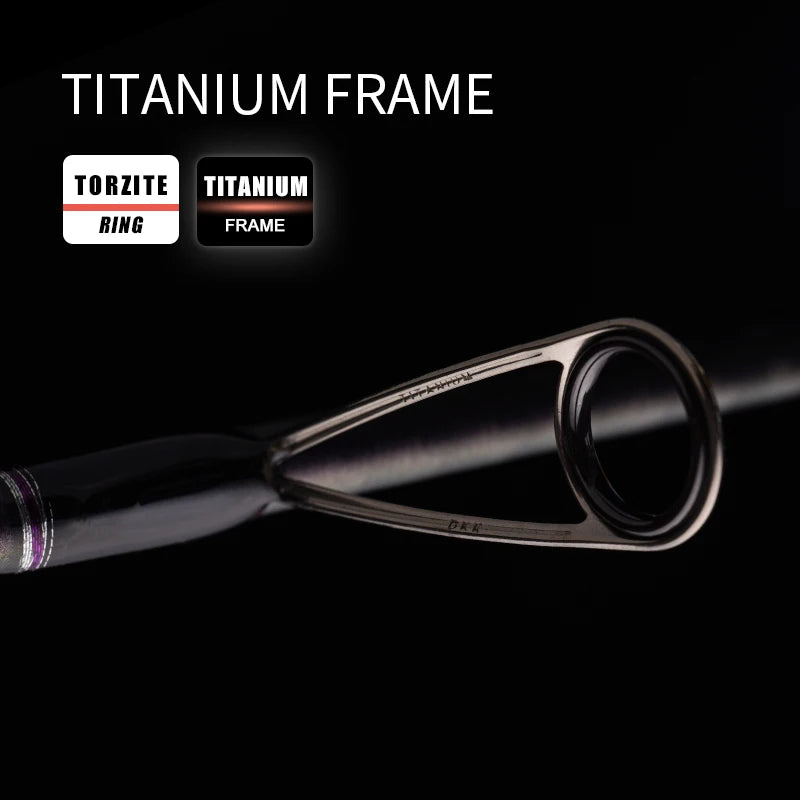 HookUpCo. Titanium Frame Spinning Fishing Rod 6FT