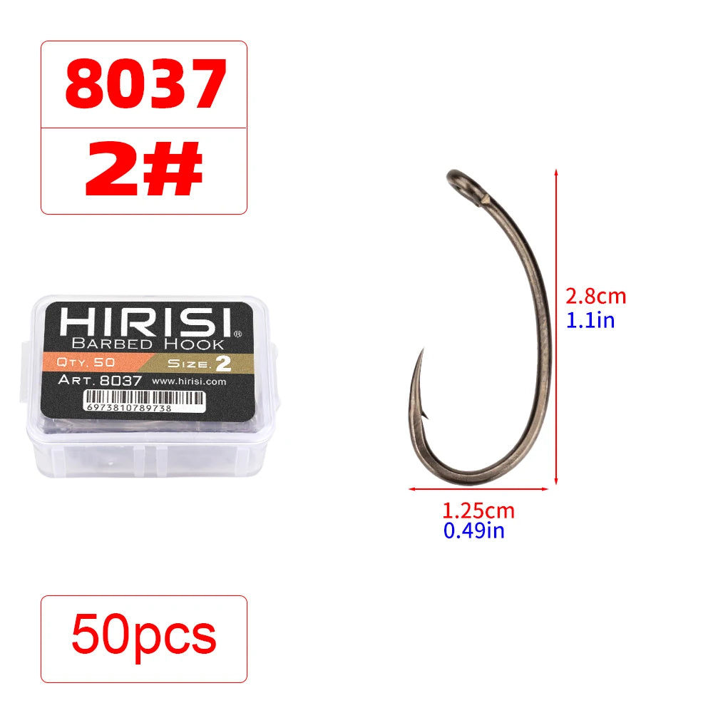 HookUpCo. 50-Pack PTFE Coated Fish Hooks - HookUpCo.
