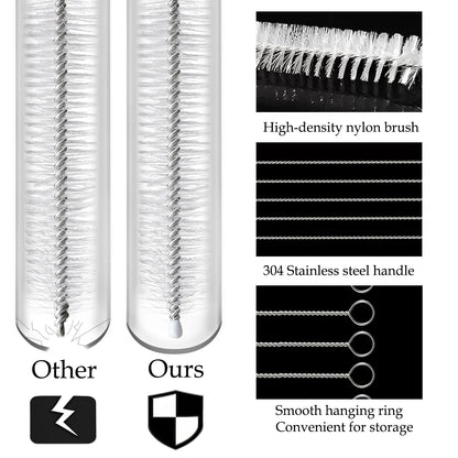 HookUpCo. Extra Long Straw Cleaner Brush Kit
