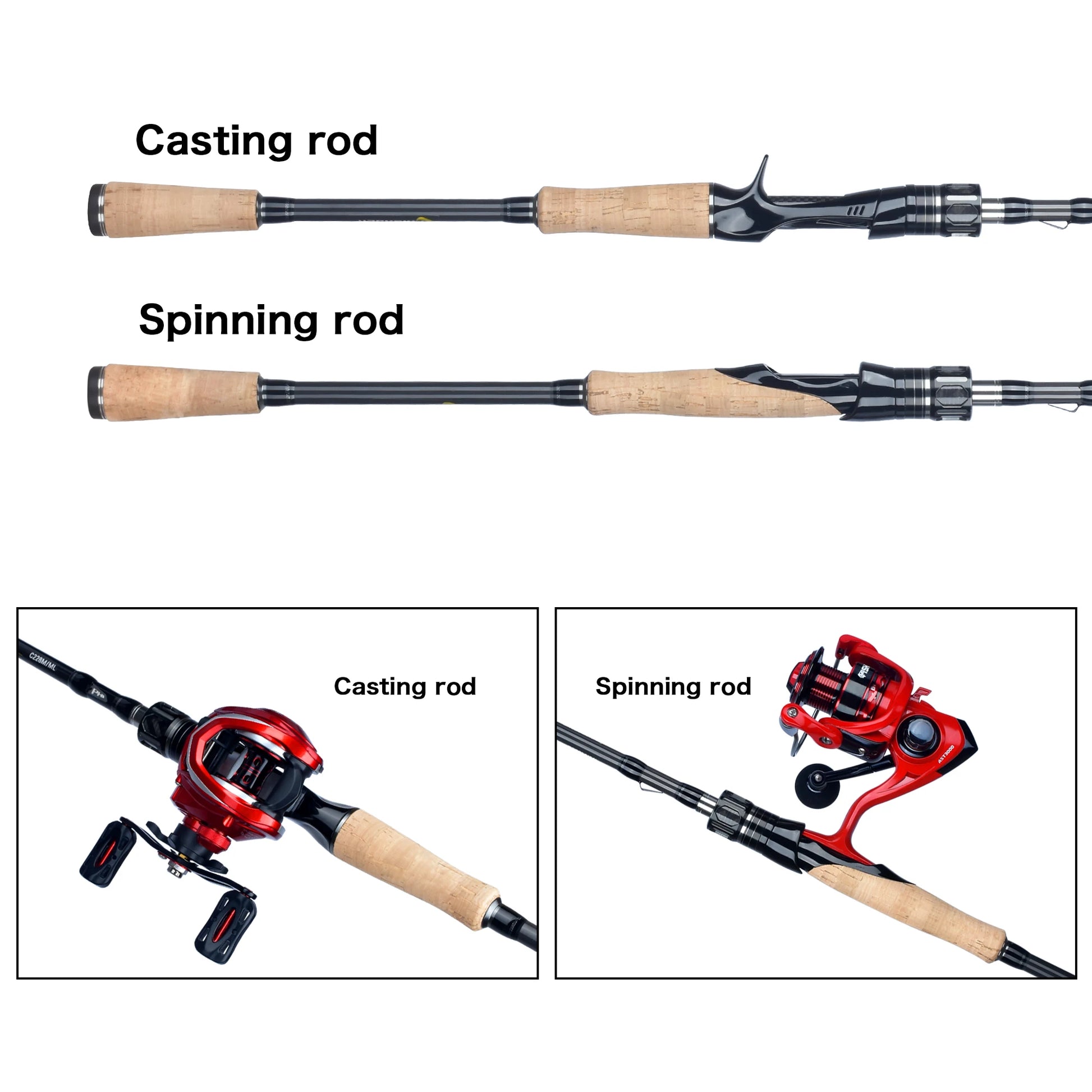 HookUpCo. T800 Carbon Fishing Rods, 2.1-3.3m - HookUpCo.