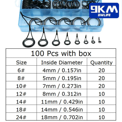 Telescopic Fishing Rod Repair Kit - 105 Pieces