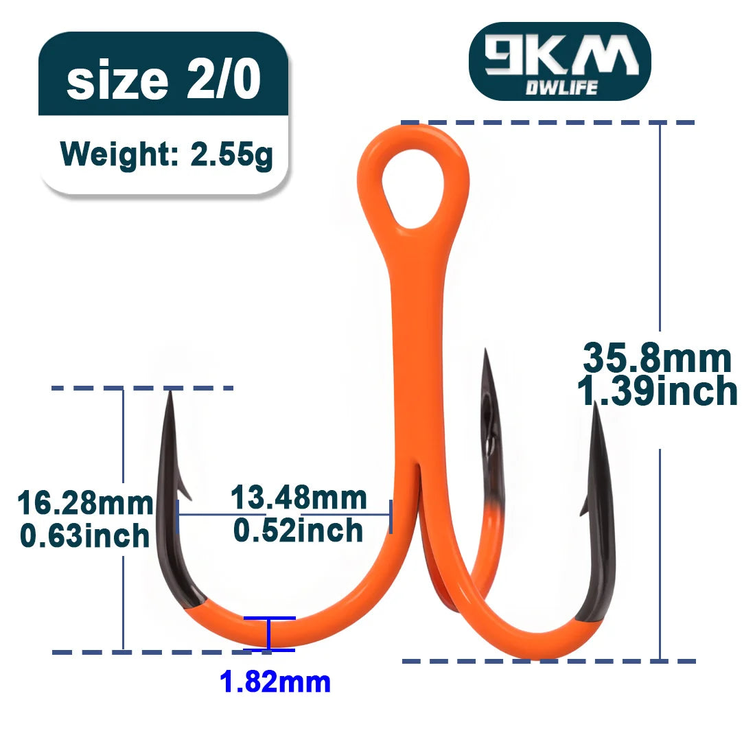 HookUpCo. 10Pcs UV Triple Treble Fishing Hooks - HookUpCo.