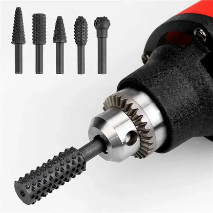 HookUpCo. 1/4" 5-Piece Wood Drill Bit Set