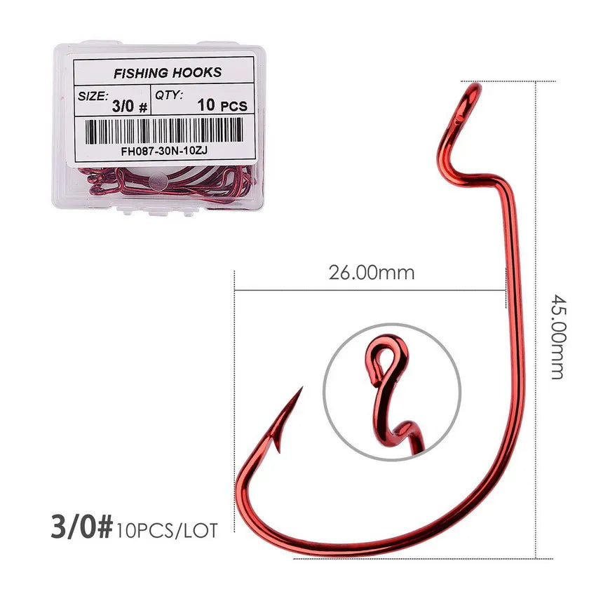 HookUpCo. 10pc Crank Hooks for Carp Fishing - HookUpCo.