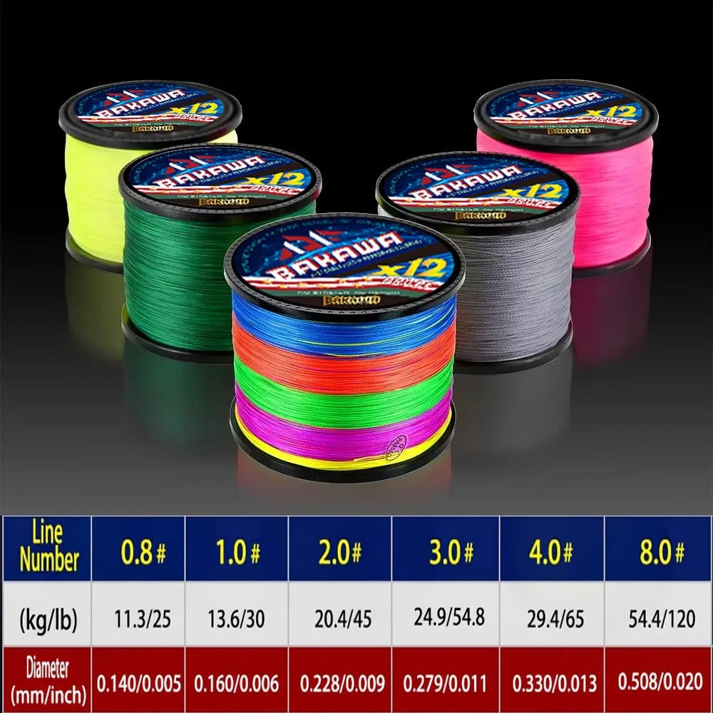 HookUpCo. Braided Fishing Line 12 Strand 100M - HookUpCo.