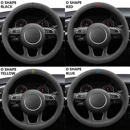 HookUpCo. Breathable Cowhide Suede Steering Cover - HookUpCo.