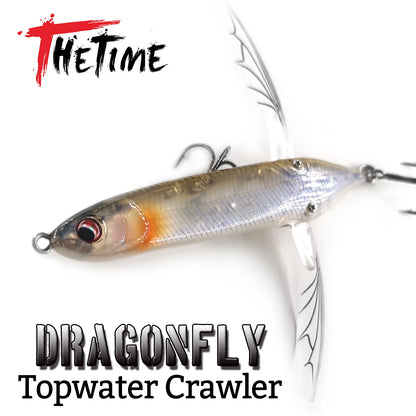 HookUpCo. Dragonfly Topwater Lure for Bass Fishing 80mm