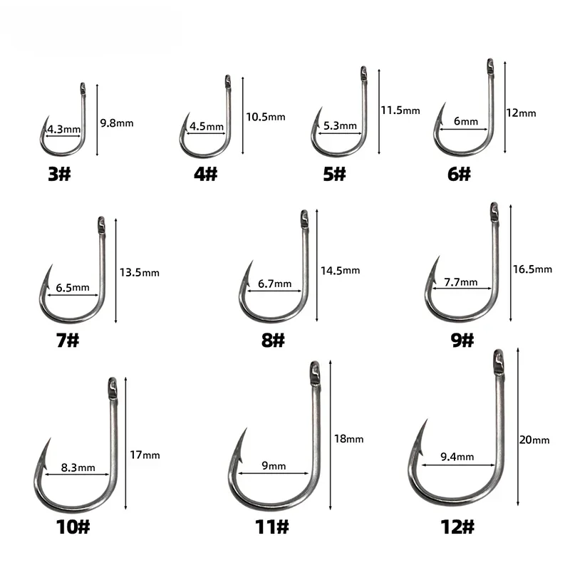 Carbon Steel Fishing Hooks in Bulk 50-1600 PCS - HookUpCo. - HookUpCo.