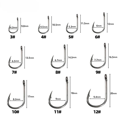 Carbon Steel Fishing Hooks in Bulk 50-1600 PCS - HookUpCo. - HookUpCo.