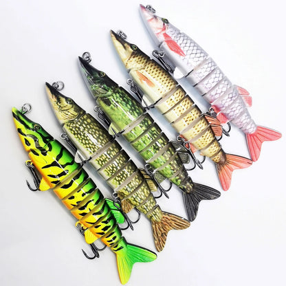 HookUpCo. Multi-Jointed Fishing Lures for Bass