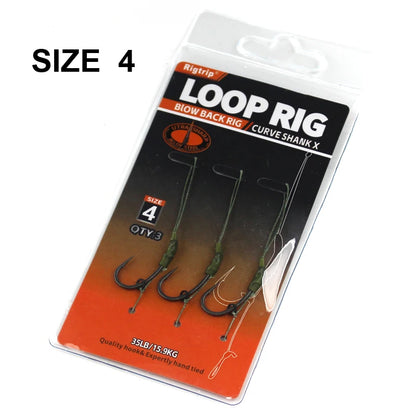 Ready-Tied Carp Fishing Rigs with Soft Hook Links