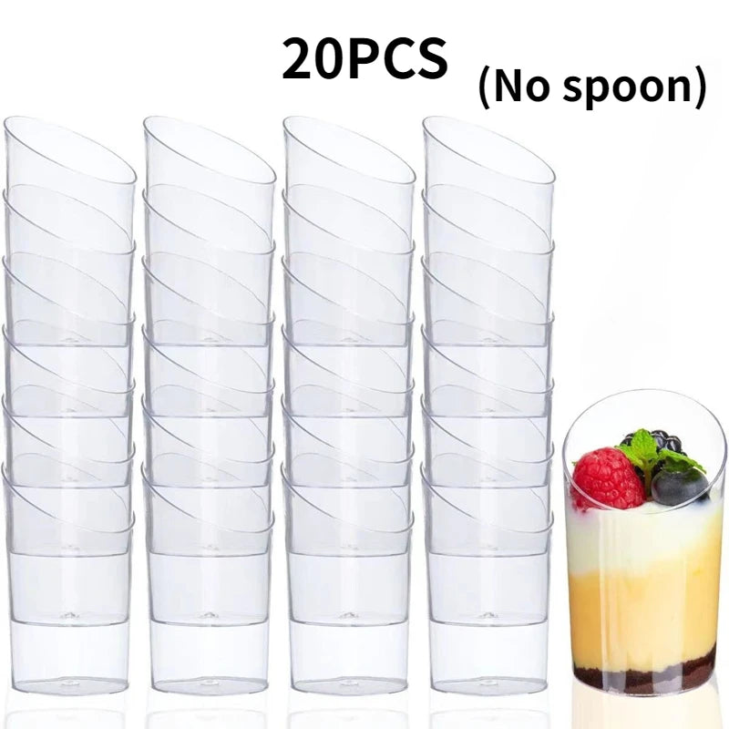 Elegant Plastic Dessert Cups Set