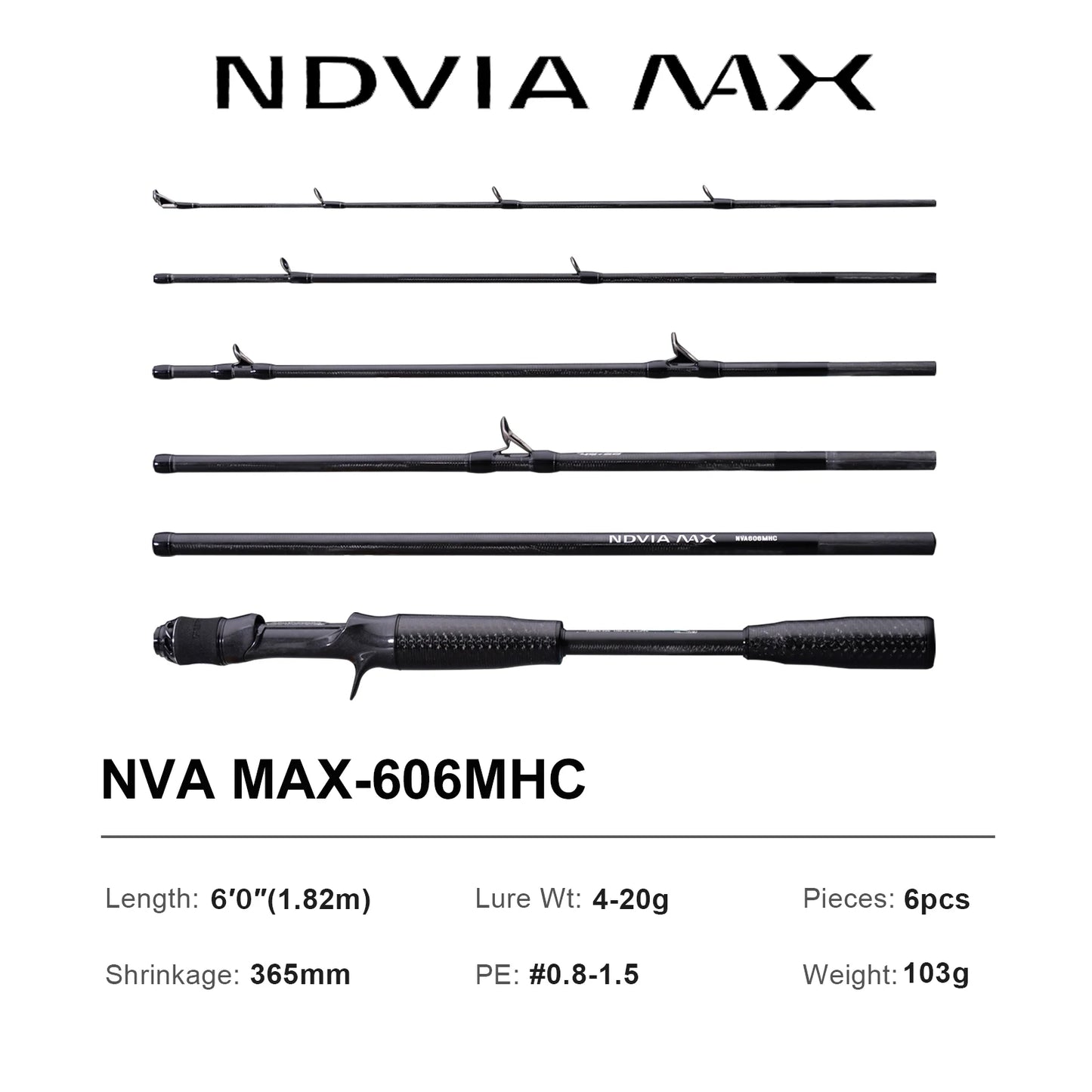 HookUpCo. 8FT Tubular Tip Fishing Rod for Squid
