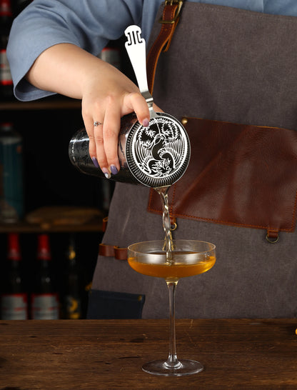HookUpCo. Stainless Steel Cocktail Strainer