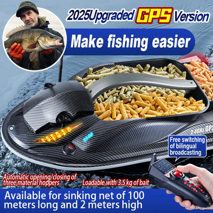 HookUpCo. GPS Bait Boat for Night Fishing