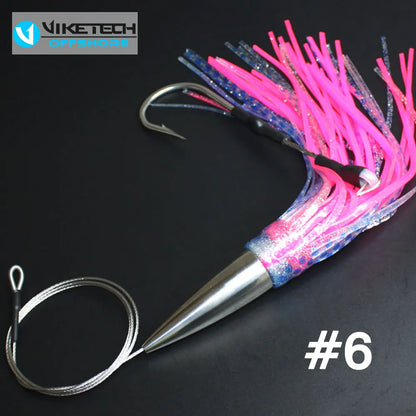 HookUpCo. Stainless Steel Shark Trolling Lures 9.8"