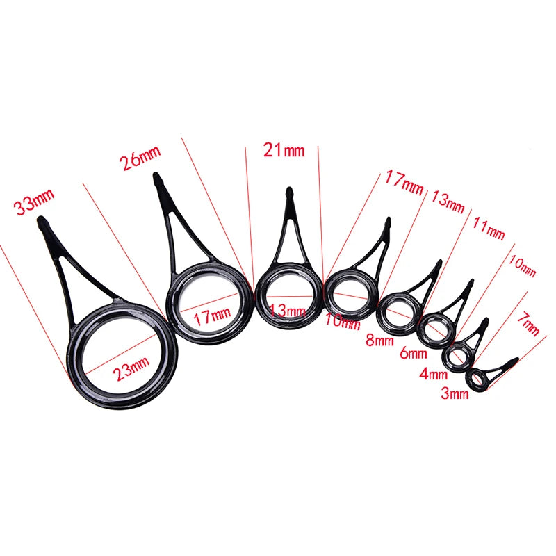 Fishing Rod Repair Kit - 8 Size Guides Set - HookUpCo.