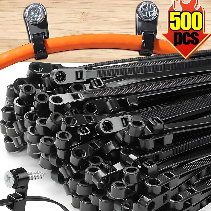 Reusable Nylon Cable Ties 500PCS