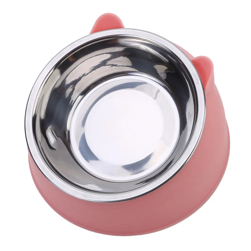 Creative Stainless Steel Pet Feeding Bowls for Cats & Dogs