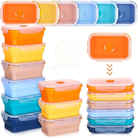 HookUpCo. Stackable Silicone Lunch Box Set