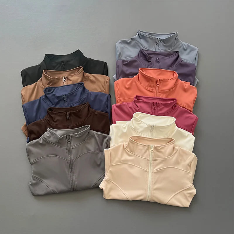 Women's Quick-Dry Stretch Workout Jacket, Slim Fit