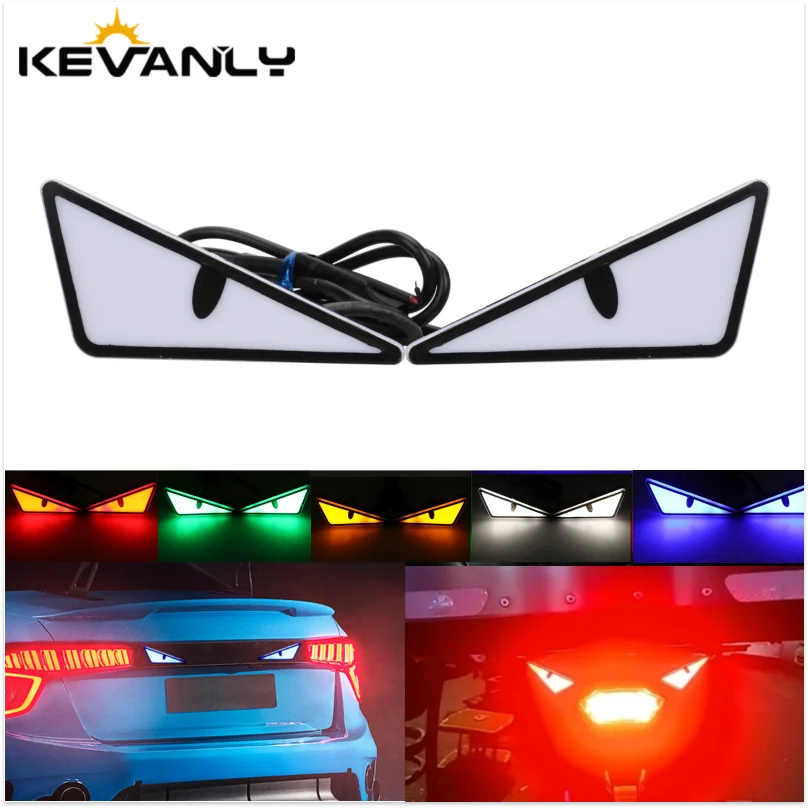 LED Devil's Eye License Plate Light Set for Cars and Motorcycles