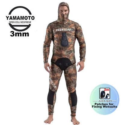 HookUpCo. 3mm Neoprene Camouflage Wetsuit for Diving