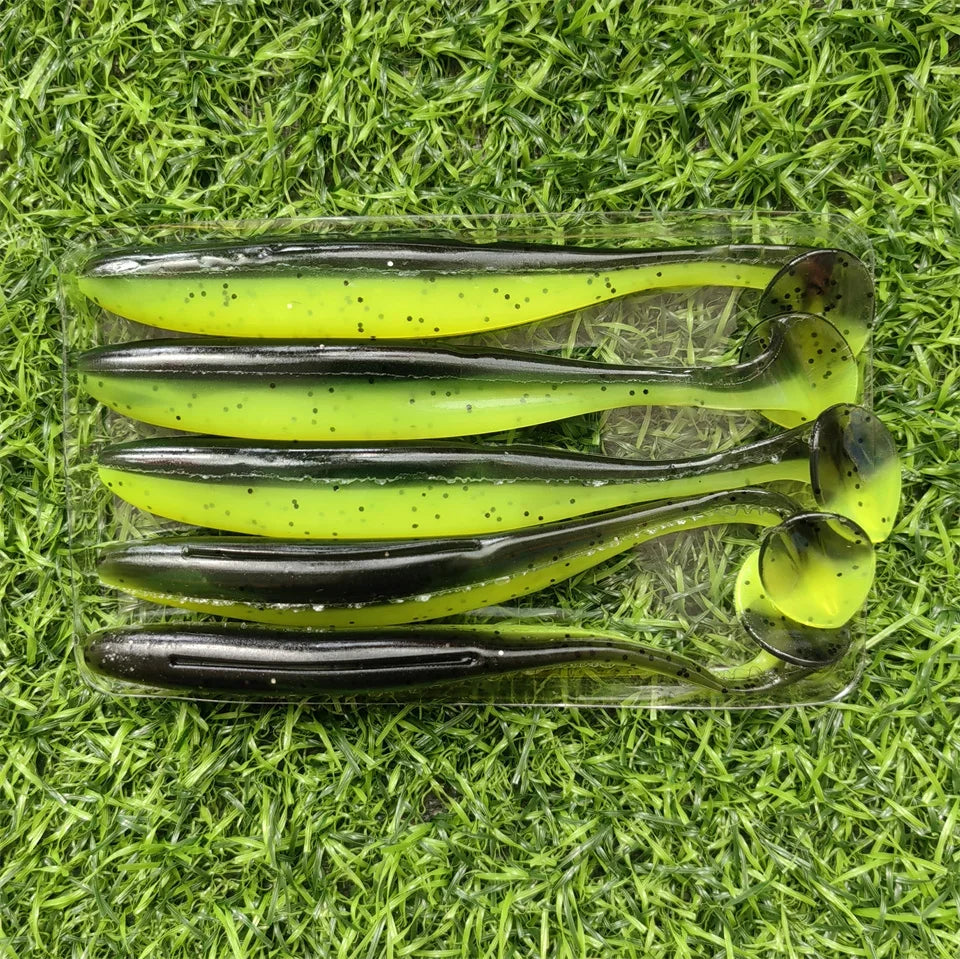 HookUpCo. 5pcs T-Tail Swimbait for Fishing