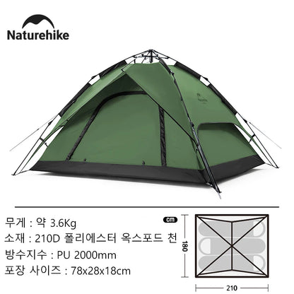 HookUpCo. Waterproof 3-Person Automatic Camping Tent - HookUpCo.