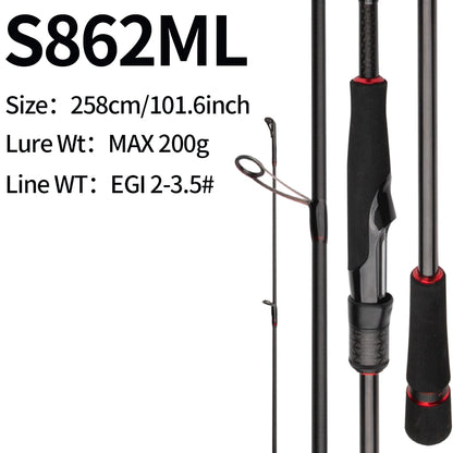 HookUpCo. Carbon Titanium Fishing Rod S862ML