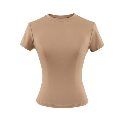 Stylish Slim Fit Casual T-Shirt for Women - Trendy Solid Color