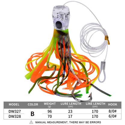 HookUpCo. Professional Squid Fishing Lures Set