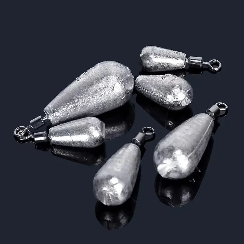 Water Drop Fishing Weights Set - 10pcs Sinker 3.5g to 20g