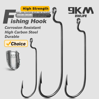 HookUpCo. High Carbon Steel Worm Hooks Set - HookUpCo.