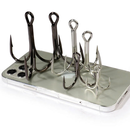 HookUpCo. Strong Carbon Steel Treble Hooks 1#-10/0# - HookUpCo.