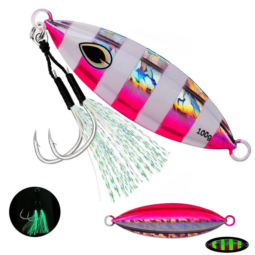 40g to 100g Metal Fishing Lures for Saltwater Jigging